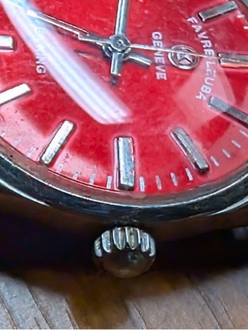 Men's Red Dial Dress Watch